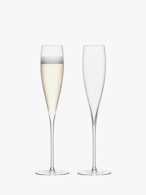 LSA Savoy Champagne Flute Set 2 200ml Clear