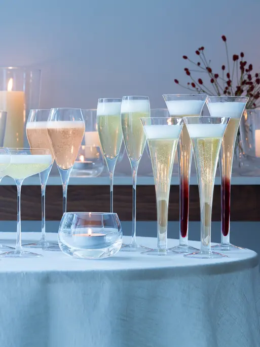 Hollow Stem Flute x 2 200ml Clear Bar Collection LSA Drinkware