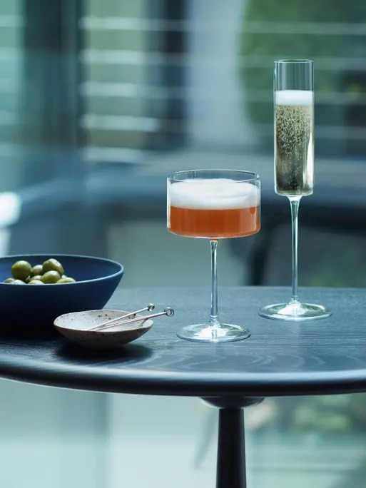 Modern Drinking Glass: Flute, Champagne Coupe, Wine & Water