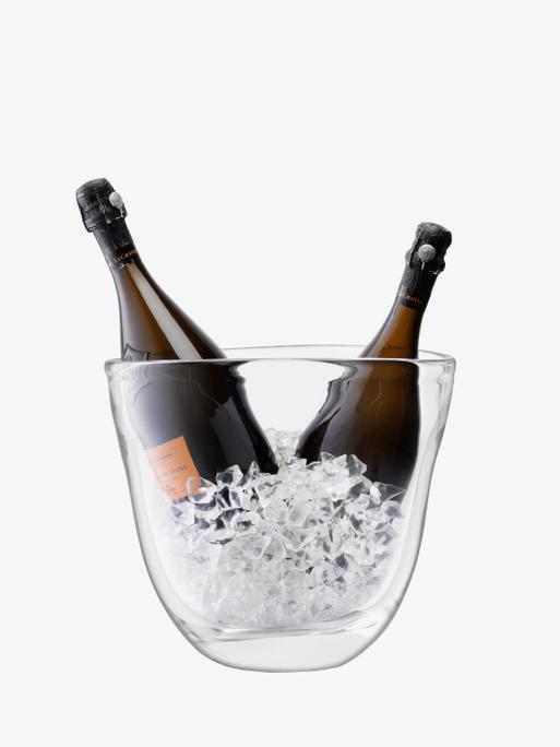 Dual Champagne Bucket H27cm Clear Celebrate Collection LSA