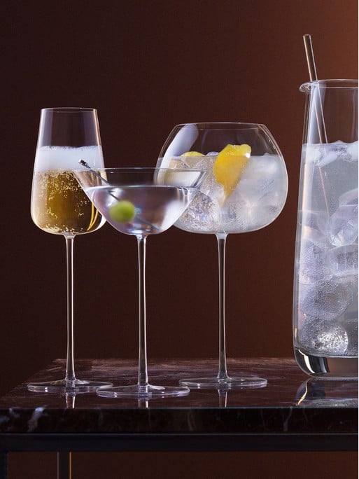 Martini Glass x 2 9oz, Clear | Bar Culture | LSA Drinkware